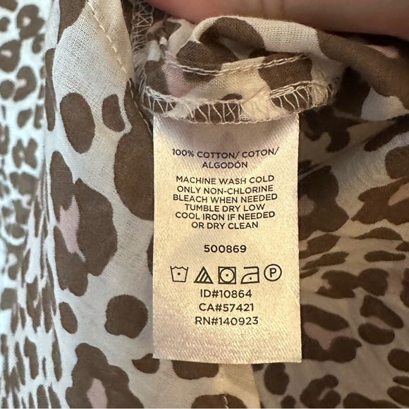 LOFT Outlet Leopard Print Women's Top Size Medium Petite - Picture 3 of 5